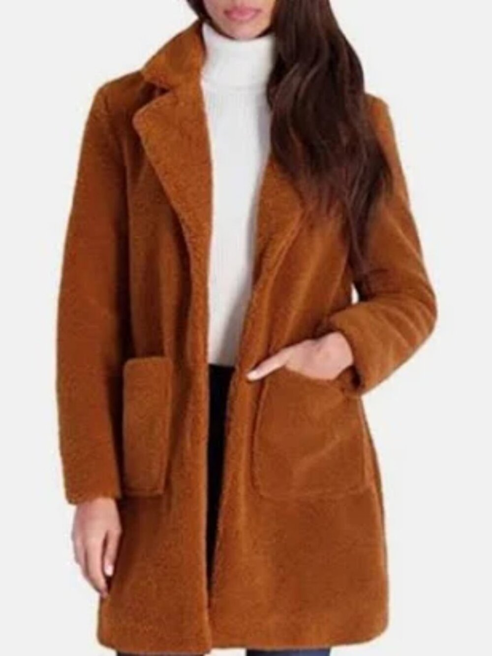 French Connection Teddy Faux Shearling Coat (Size Small)